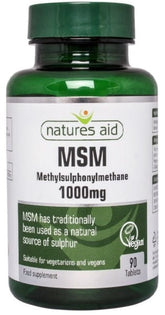 MSM 1000 MG 90 Registerkarte. organischer Schwefel NATURES AID - Biogo.de